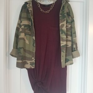Maroon Swing Dress